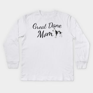 Great Dane Mom Kids Long Sleeve T-Shirt